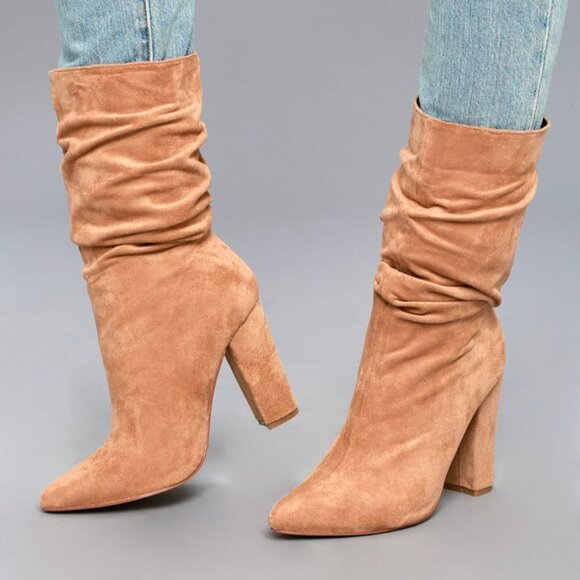Cape Robbin Slouchy High Heel Mid-Calf Boots - Picture 1 of 10